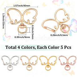 20Pcs 4 Colors Alloy Swivel Clasps&nbsp;FIND-SC0017-27