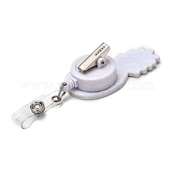 Pineapple Felt & ABS Plastic Badge Reel&nbsp;AJEW-I053-33