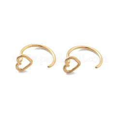 304 Stainless Steel Heart Hoop Nose Rings&nbsp;AJEW-A062-06G