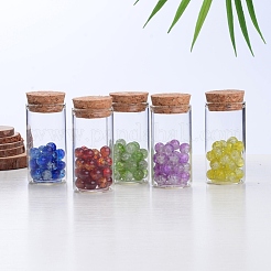 Empty Small Glass Cork Bottles&nbsp;AJEW-WH0035-03-3x6cm