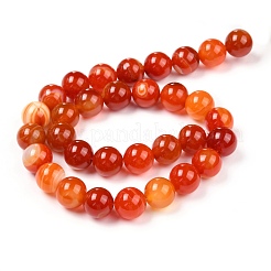 Natural Banded Agate/Striped Agate Beads Strands&nbsp;G-G582-C