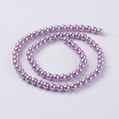 Eco-Friendly Dyed Glass Pearl Round Beads Strands&nbsp;X-HY-A002-6mm-RB056