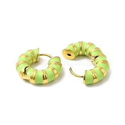 Enamel Round Hoop Earrings&nbsp;EJEW-Q704-05G-07