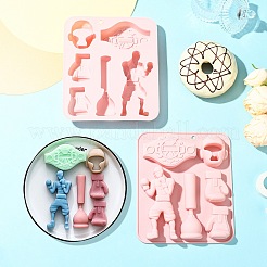 2Pcs Boxing Theme Silicone Molds for DIY Craft&nbsp;ST-CJ0007-83
