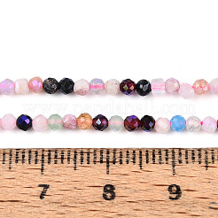 AB Color Plated Natural Garnet & Rose Quartz & Black Spinel & Amethyst & Quartz Crystal & Ice Obsidian Beads Strands&nbsp;G-T144-A07-07
