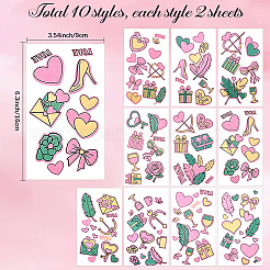 20 Sheets Luminous Water Proof Removable Temporary Tattoos Stickers&nbsp;AJEW-SP0002-81C