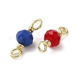 Faceted Glass Connector Charms&nbsp;KK-D044-02G