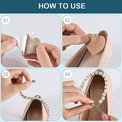 2 Sets 2 Styles Plastic Imitation Pearl Beaded Shoelace Bands&nbsp;FIND-GF0007-06B