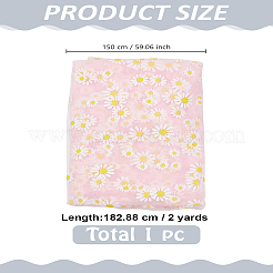 2 Yards Daisy Pattern Nylon Mesh Fabric&nbsp;AJEW-LP0012-11