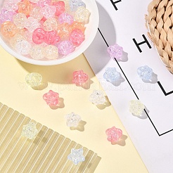 60Pcs Rainbow Iridescent Plating Acrylic Beads&nbsp;CACR-YW0001-14
