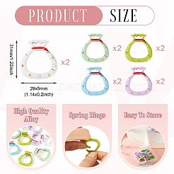 10Pcs 5 Colors Alloy Spring Gate Rings&nbsp;FIND-TA0008-59A