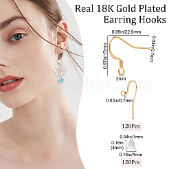 120Pcs Brass Earring Hooks&nbsp;KK-BBC0002-49