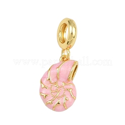 Brass Enamel European Dangle Charms&nbsp;KK-I352-19G