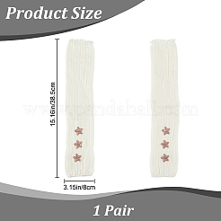Wool Yarn Knitted Arm Warmers&nbsp;AJEW-WH20004-28C