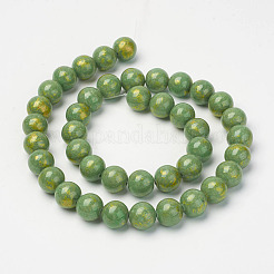 Natural Mashan Jade Beads Strands&nbsp;G-P232-01-I-4mm