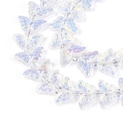 Transparency Electroplate Glass Beads Strands&nbsp;GLAA-T023-39A-01