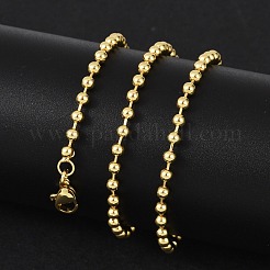 Rack Plating Brass Ball Chain Necklaces for Women&nbsp;X-NJEW-G102-01A-G