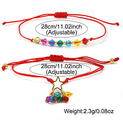 2Pcs Adjustable Glass Beads Braided Bead Bracelets&nbsp;ER5290-2