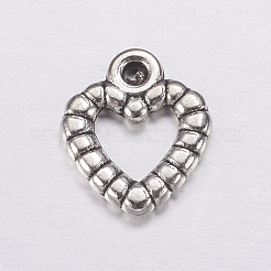 Heart Tibetan Style Alloy Charms&nbsp;AC0324
