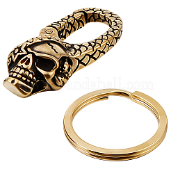 Skull Brass Lobster Claw Clasps&nbsp;KK-WH20002-20B