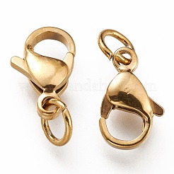 Ion Plating(IP) 304 Stainless Steel Lobster Claw Clasps&nbsp;X-STAS-G240-01C-G