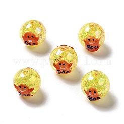 AB Color Transparent Crackle Acrylic Round Beads&nbsp;OACR-A013-03C