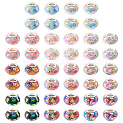 66Pcs 11 Colors Transparent Resin Rondelle European Beads&nbsp;RESI-TA0004-86