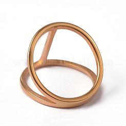 304 Stainless Steel Hollow Rings &nbsp;STAS-K011-08-16mm-G
