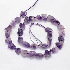 Rough Raw Natural Amethyst Beads Strands&nbsp;G-K202-23