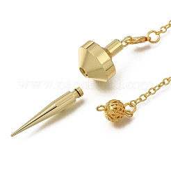 Brass Pointed Dowsing Pendulums with Chain&nbsp;KK-CBA168E-01