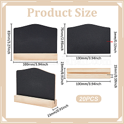 20Pcs Wood Double Sided Blackboard&nbsp;AJEW-UN0005-40