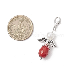Angel ABS Plastic Imitation Pearl & Acrylic Pendants Decorations&nbsp;HJEW-JM03638