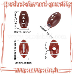 4Bags 2 Styles Opaque Acrylic European Large Hole Beads&nbsp;SACR-HY0001-09