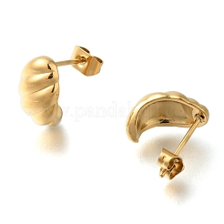Ion Plating(IP) 304 Stainless Stell Studs Earring&nbsp;EJEW-H008-02G