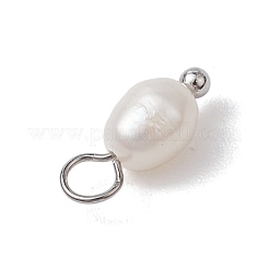 Natural Freshwater Pearl Potato Charms&nbsp;PALLOY-JF03202-02