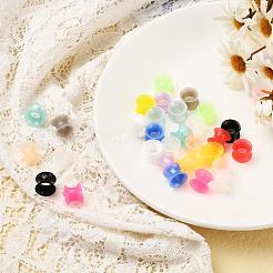 32Pcs 16 Colors Silicone Glitter Thin Ear Gauges Flesh Tunnels Plugs&nbsp;FIND-YW0001-19B