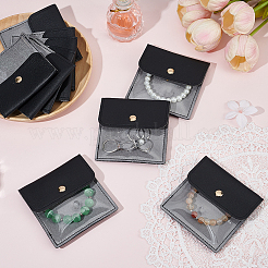 36Pcs PU Leather Jewelry Storage Bags with Iron Button&nbsp;ABAG-GO0001-33A