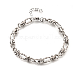 304 Stainless Steel Oval & Infinity Link Chain Bracelets for Women&nbsp;BJEW-K226-14A-P