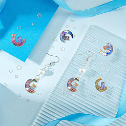 54Pcs 9 Styles Alloy Printed Pendants&nbsp;FIND-DC0003-77