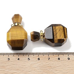 Natural Tiger Eye Perfume Bottle Pendants&nbsp;G-Q163-10G-07