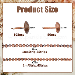 11 Sets 2 Styles Iron Decorative Nail Strips&nbsp;OCOR-FH0001-52