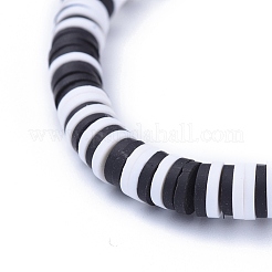 Handmade Polymer Clay Heishi Beads Stretch Bracelets&nbsp;BJEW-JB05300-02
