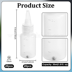 20Pcs PE Squeeze Bottle&nbsp;CON-OC0001-83