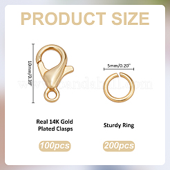 100Pcs Alloy Lobster Claw Clasps&nbsp;FIND-ME0003-10