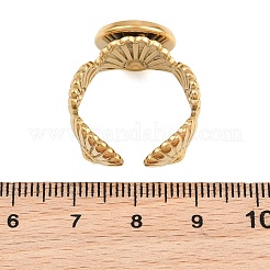 Shell Shape 304 Stainless Steel Cuff Ring Components&nbsp;SA-CBA098D-03G-C