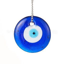 Handmade Lampwork & Resin Evil Eye Pendant Decorations&nbsp;LS-HJEW-C001-02