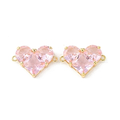 Brass Pave Cubic Zirconia Connector Charms&nbsp;X-KK-L208-04G-03