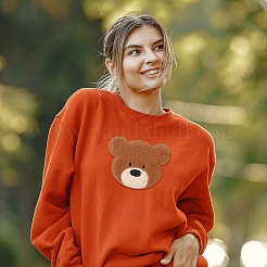 Computerized Embroidery Polyester with Fur Iron on/Sew on Patches&nbsp;DIY-WH0671-397A