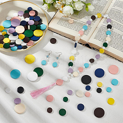 140Pcs 30 Styles Painted Natural Wood Beads&nbsp;WOOD-PH0003-37