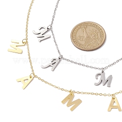 Mother's Day 304 Stainless Steel Letter MAMA Pendant Necklace&nbsp;NJEW-JN04702